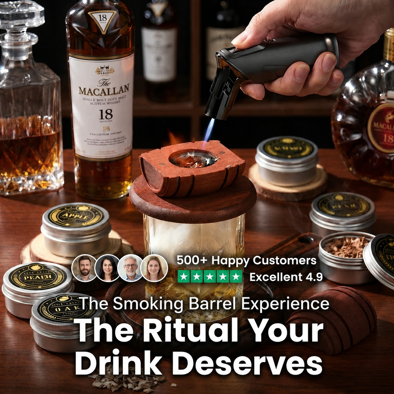 Smoked whiskey old fashioned
